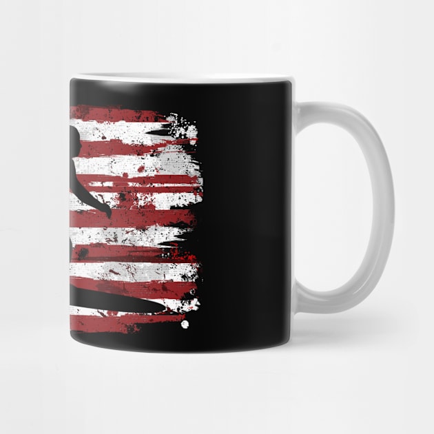 Surfing American Flag Vintage by CreativeGiftShop